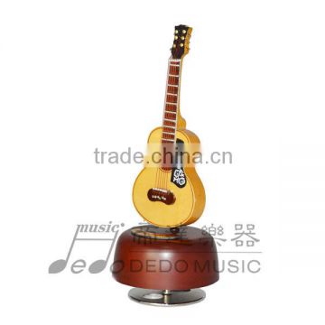 Guitar/Violin/Cello/Harp Shaped Music Box , Rotating Wooden Instruments Music Box