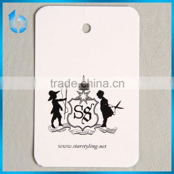 Art paper printed paper card with round angle cut for men's outer jackets