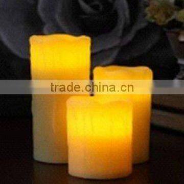 LED flameless wax candle with dripping wax