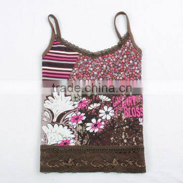 (N2651) 4y-8y little girls summer cool wear sleeveless knitted vest patterns children sun-top