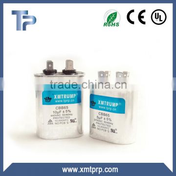 Xiamen Trump cbb65 250v ac motor run capacitor 120uf for refrigerator