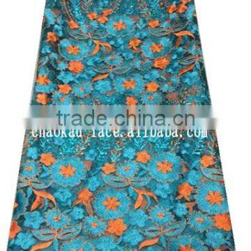 2015 tulle fabric indian lace embroidery fabric /wholesale african lace embroidery fabric