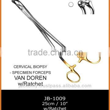 Van doren cervical biopsy forceps with ratchet, cervical biopsy forceps, biopsy forceps,specimen biopsy forceps, biopsy punches