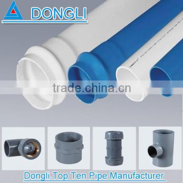 Blue white grey color pvc pipe u-pvc m-pvc pipe for water supply