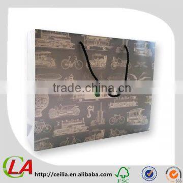 2014 New Custom Film Laminated Paper Bag With Handle