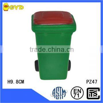 wholesale green anti stress garbage can promotional toy