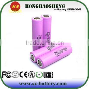 Authentic Samsung li ion battery 18650 ICR 30Q 3.7v 3000mah Samsung battery cell