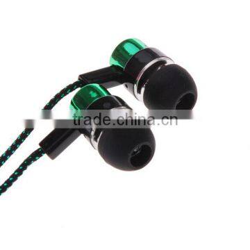 In Ear Earphone Earbuds Stereo Metal Braided Earphones 3.5mm Standard photo-3