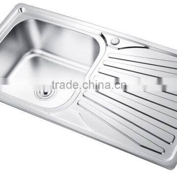 SC-108 Kitchenware with drainer heat handmade stainless steel sink table