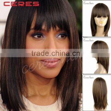 shoulder length new arrival style dark blonde color silk base human hair full lace wig