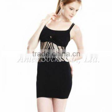 NET-5010 Seamless Slim Lady Sexy Lingerie cut out Dress ladies inner dress