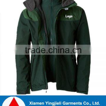 Winter extre warm detachable fleece linning mens 3 in 1 jacket