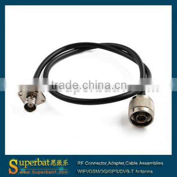 N male to BNC female panel/flange pigtail cable rg58 coaxial cable 50cm multicore cable