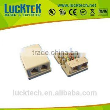 DUAL PORTS RJ45 SURFACE MODULAR JACK