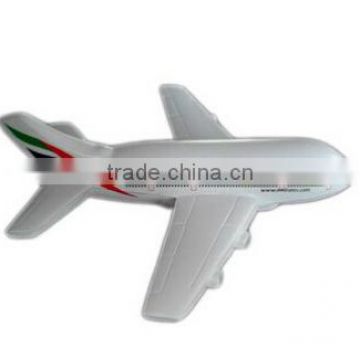 Custom plane shaped pu foam anti-stress toys