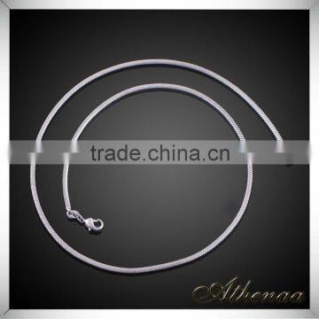 Simple White Color Copper Women Jewelry Thin Chain Necklace Designs