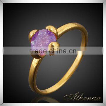 Yiwu Fashion Jewelry Wholesale Good Quality 6 Colors Zircon Gold Wedding Ring For Girls photo-4