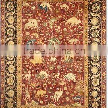 Pure Hand Knotted Persian Silk Carpet photo-3