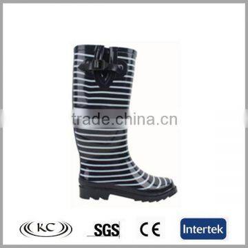 fashionable ladies stripe wellies gumboots