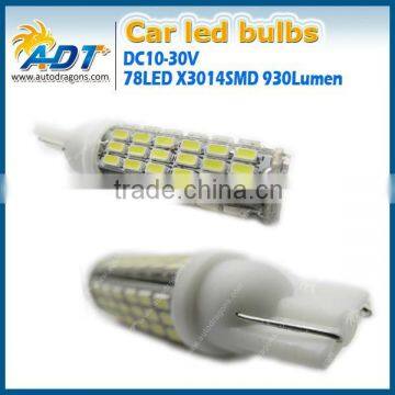 Super White T10 Ba9s 3014 SMD 78 LED Car Side Wedge Light Lamp Bulb photo-2