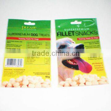 Pet Dog Food Bag With Resealable Zipper