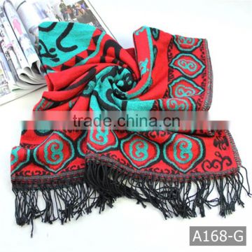 A168 Multicolor hot selling custom loop yarn & mohair woven scarf