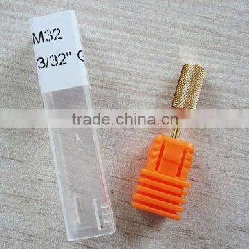 Pro nail drill tool- Gold Carbides Bit, Fine (F36), Medium(M32), Coarse(C25), Very Coarse(C20) and Extra Coarse(C16)