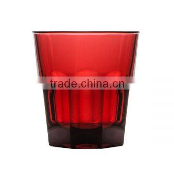 Plastic Polycarbonate Rock Tumbler Red 240 mL Glass