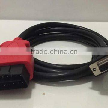 automotive wire harness rs232 DB9P female to 16 pin obdii connector