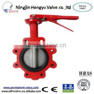 Cast iron/ Ductile Iron PN10/PN16 Single Stem With No Pin Lug Butterfly Valve