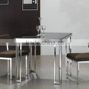modern stainless steel furniture negotiation . glass dining table