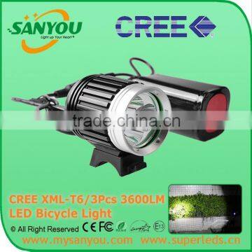 Sanyou T6/3PCs 3600LM 5000K LED Bicycle Light