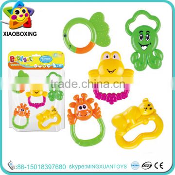 Non-toxic newborn baby gift set rattles nipple infant toys for sale