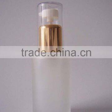 30ml cylinder frosted clear molded lotion glass bottle