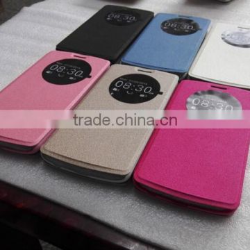 Leather Flip Case Magnetic Window Smart Cover For LG G3 cell phone