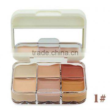 KISS BEAUTY Makeup 6 Color Contour & Correct Cream Concealer Palette Base Maquiagem Mineral Makeup Contour Palette photo-3