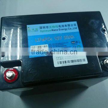 Ups energy storage secondary battery 12V 20Ah LiFePo4 rechargeable li-ion battery