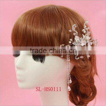 Stunning Vantage Clear Crystal Wedding Hair Comb Dangle Crystal Bridal Hair accessorie