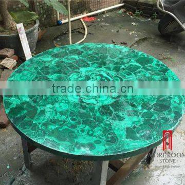 natural Green malachite price dining round table top