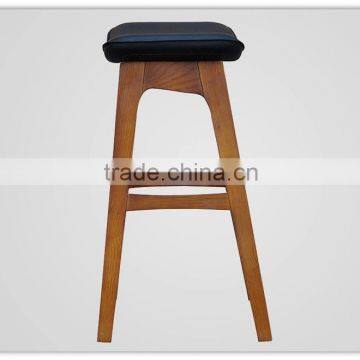 Restaurant Cafe Black Leather Wood Bistro Chair photo-2