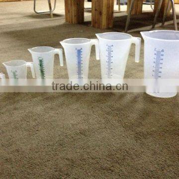 New plastic 6sets measuring cup(250ml,500ml,1000ml,2000ml,3000ml,5000ml)