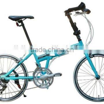 iCore - SPEED ARROW - 20 inch 16 speed ocean blue folding road bicycle