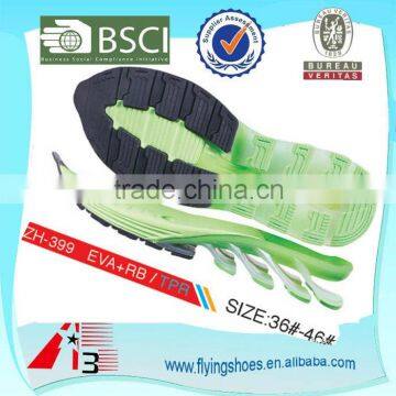Jinjiang Best Quaity Rubber and Tpu Sole for Sport Shoes