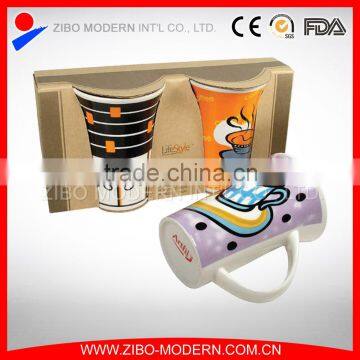 Advertising Ceramic Mug With Spoon LOGO Print Glazed Stoneware Coffee Mug photo-6