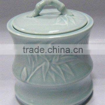 porcelain tea caddy