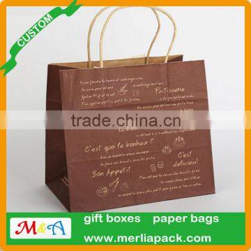 Natural Tan Birthday Party Luxury Paper Gift Bags Recycled Kraft Paper Loot Bags Wholesale Bulk