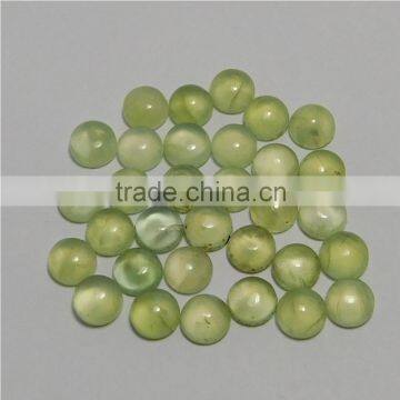 NATURAL PREHNITE CABOCHON GOOD COLOR & QUALITY 6 MM ROUND LOT