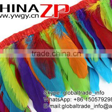 Top Supplier ZPDECOR Bulk Sale Best Quality Colorful Design Trim Goose Trimming Feathers photo-5