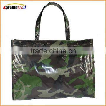 Camoflage PVC tote bag, full color printing shopping bag