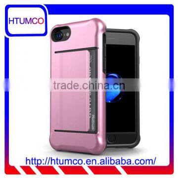 Back Card Mobile Phone Case Double Layer PC Case for Apple IPhone 7 (4.7")